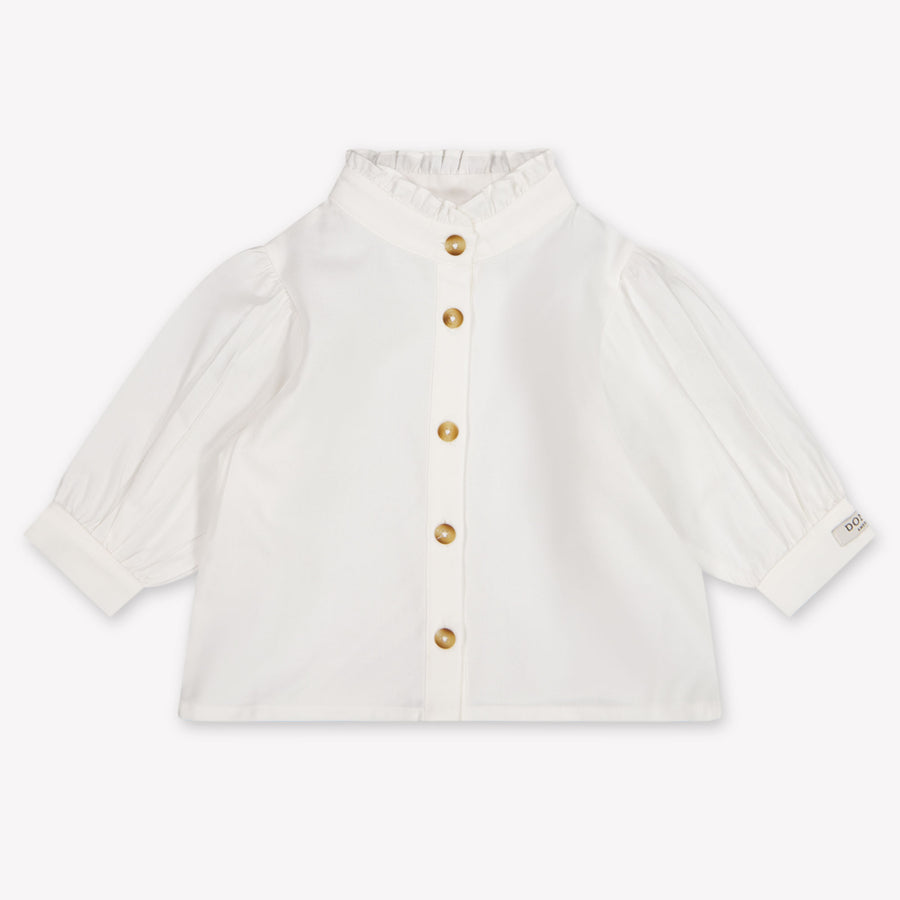 Donsje Amsterdam Fini Baby Girls Blouse In OffWhite