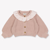 Donsje Amsterdam Feather Baby Girls Cardigan In Lilac