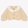 Donsje Amsterdam Feather Baby Girls Cardigan In Salmon