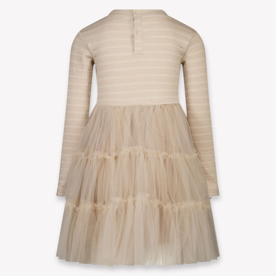 Donsje Amsterdam Aurin Kids Girls Dress In Taupe