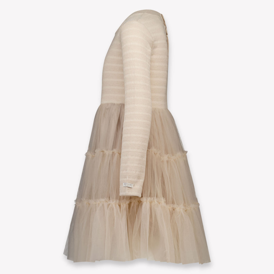 Donsje Amsterdam Aurin Kids Girls Dress In Taupe