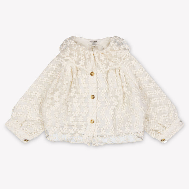 Donsje Amsterdam Mailien Baby Girls Blouse In OffWhite