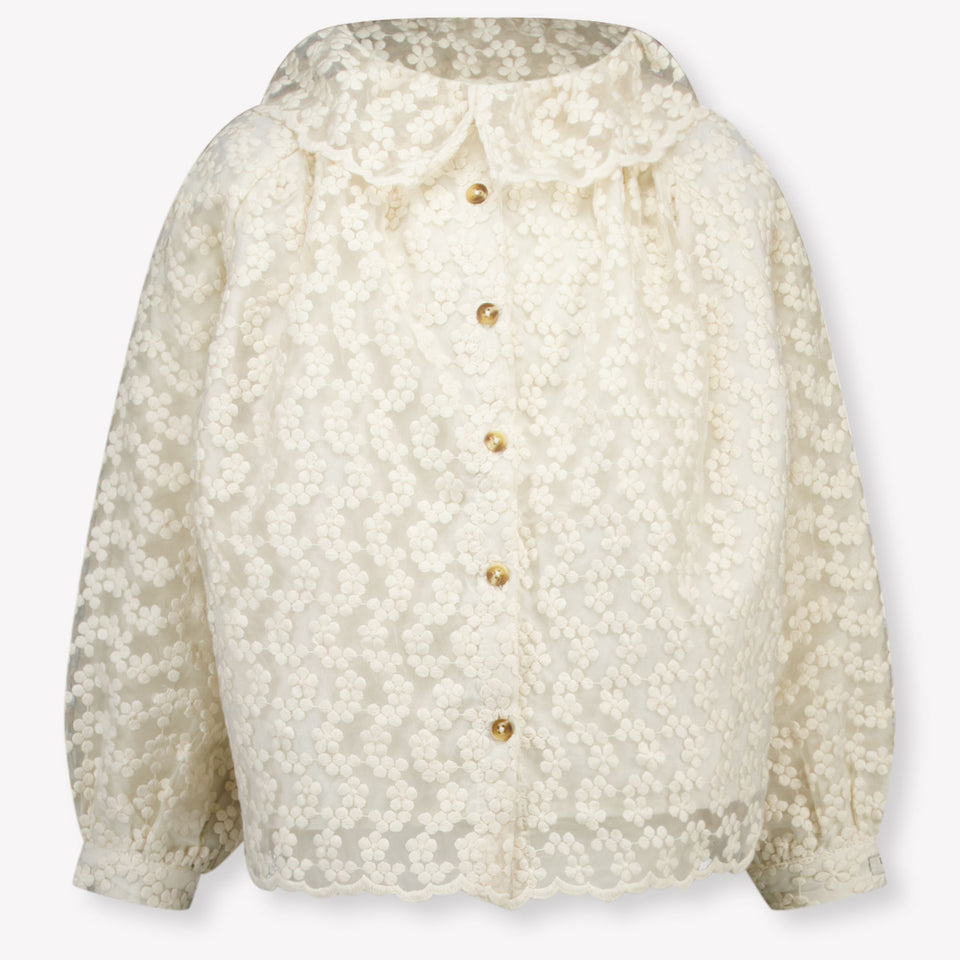 Donsje Amsterdam Mailien Kids Girls Blouse In OffWhite