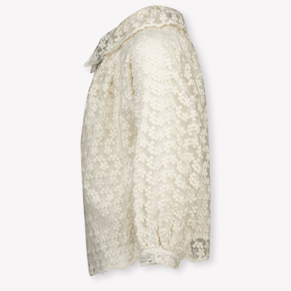 Donsje Amsterdam Mailien Kids Girls Blouse In OffWhite