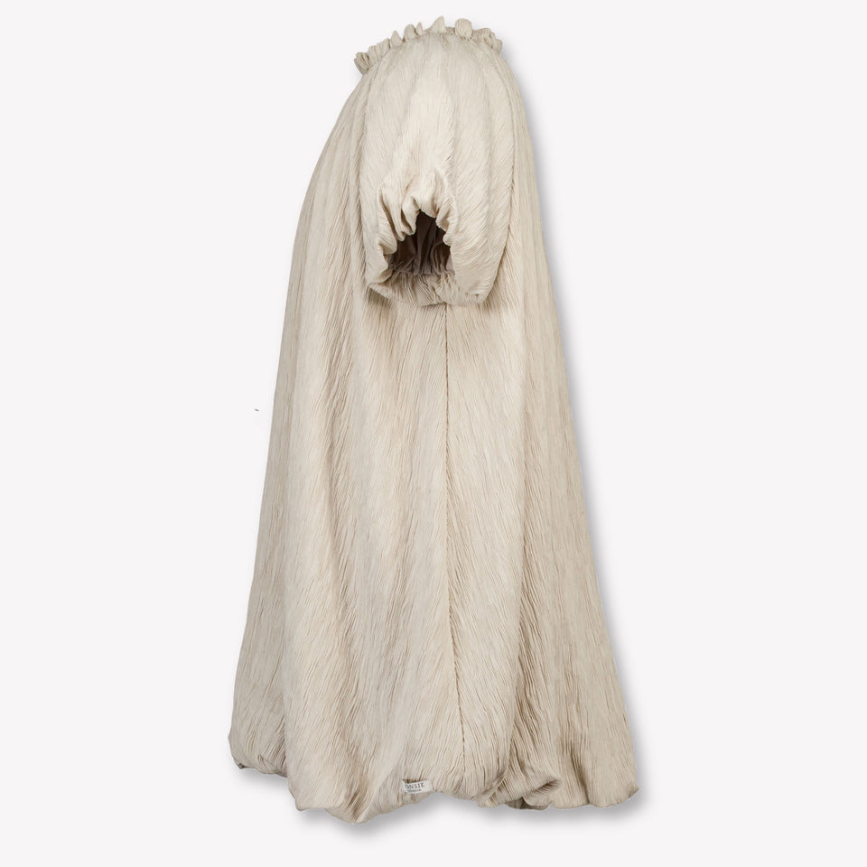 Donsje Amsterdam Dilan Kids Girls Dress In Taupe