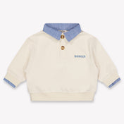 Donsje Amsterdam Prime Baby Boys Sweater In Light Beige