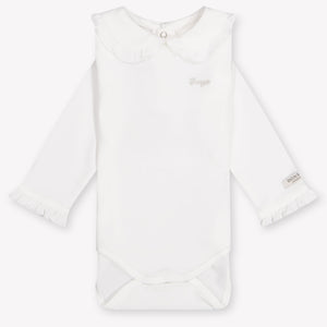 Donsje Amsterdam Dovie Baby Girls Romper In OffWhite