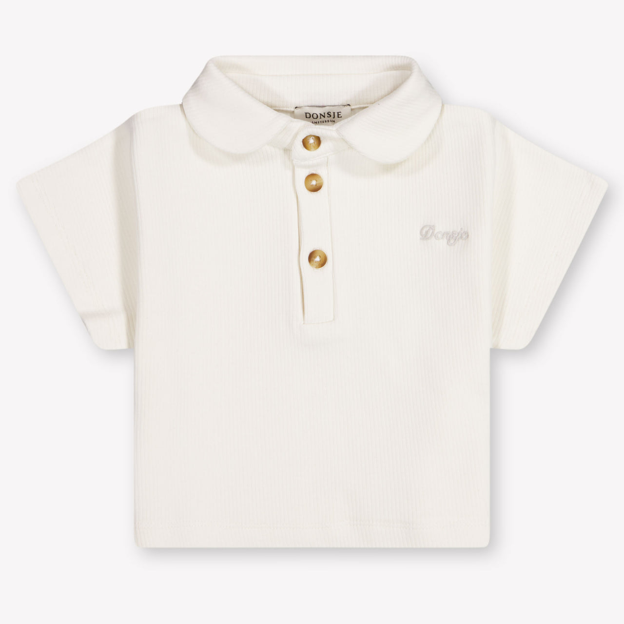 Donsje Amsterdam Ivelle Baby Girls Polo In OffWhite