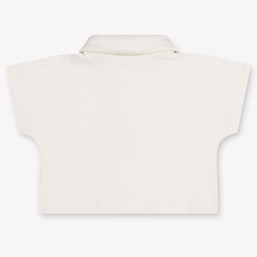 Donsje Amsterdam Ivelle Baby Girls Polo In OffWhite
