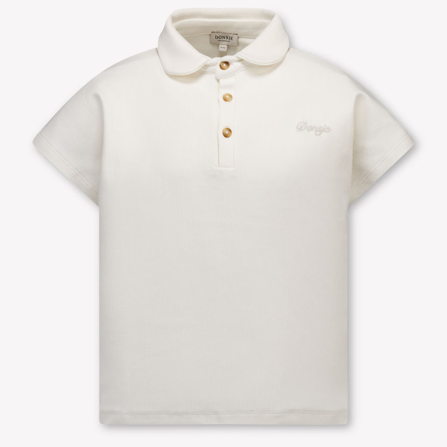 Donsje Amsterdam Ivelle Kids Girls Polo In OffWhite