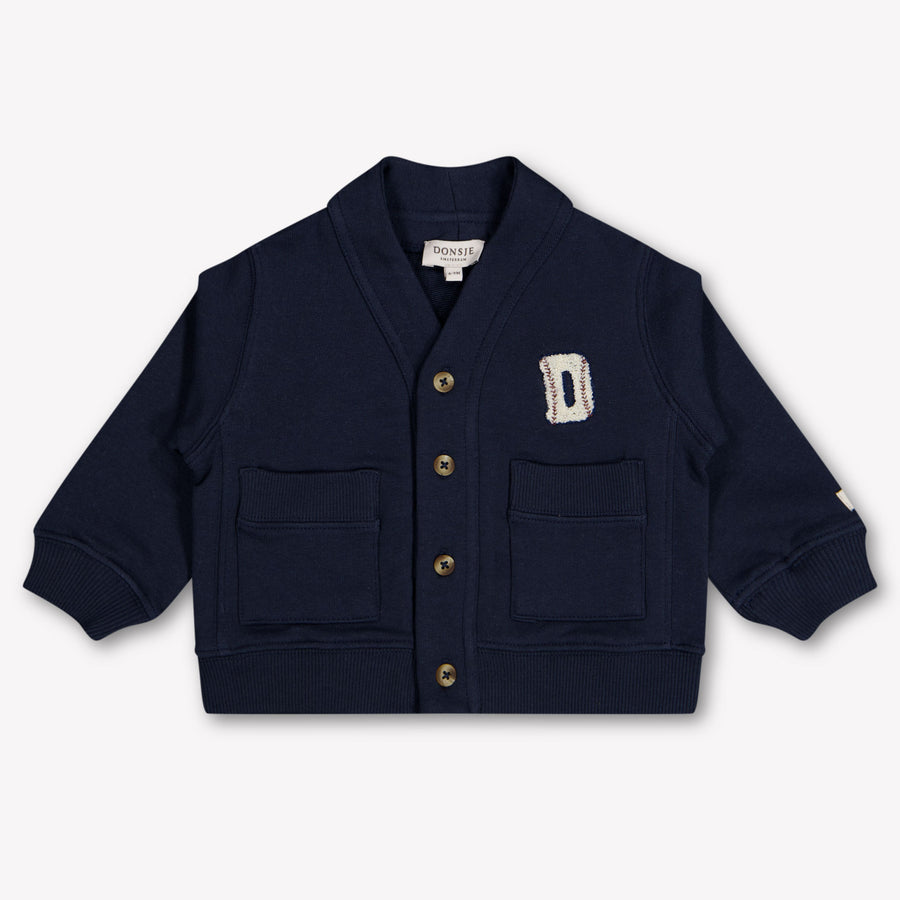 Donsje Amsterdam Maukie Baby Unisex Vest In Navy