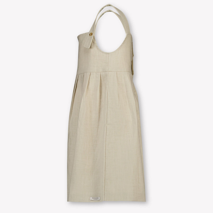Donsje Amsterdam Harpar Kids Girls Dress In Sand