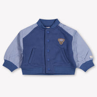 Donsje Amsterdam Noal Baby Boys Cardigan In Dark Blue