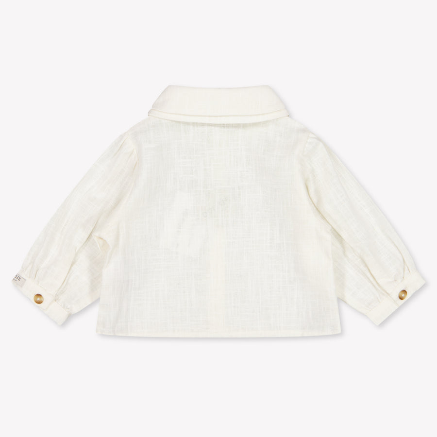 Donsje Amsterdam Anoeche Baby Meisjes Blouse In Off White