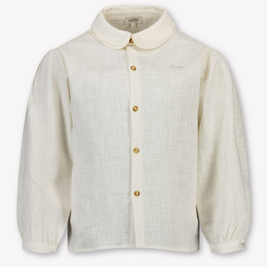 Donsje Amsterdam Anoeche Girls Blouse in Off-White