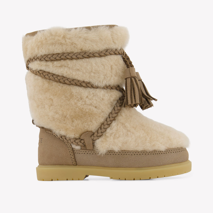 Donsje Amsterdam Girls Boots In Beige