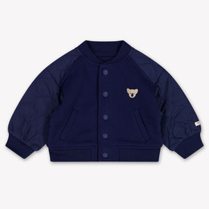 Donsje Amsterdam Noal Baby Boys Cardigan In Navy