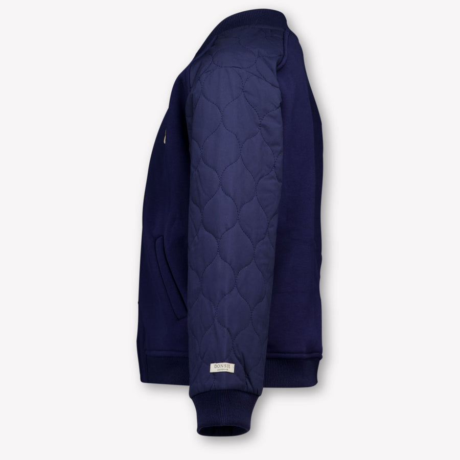 Donsje Amsterdam Noal Kids Boys Cardigan In Navy