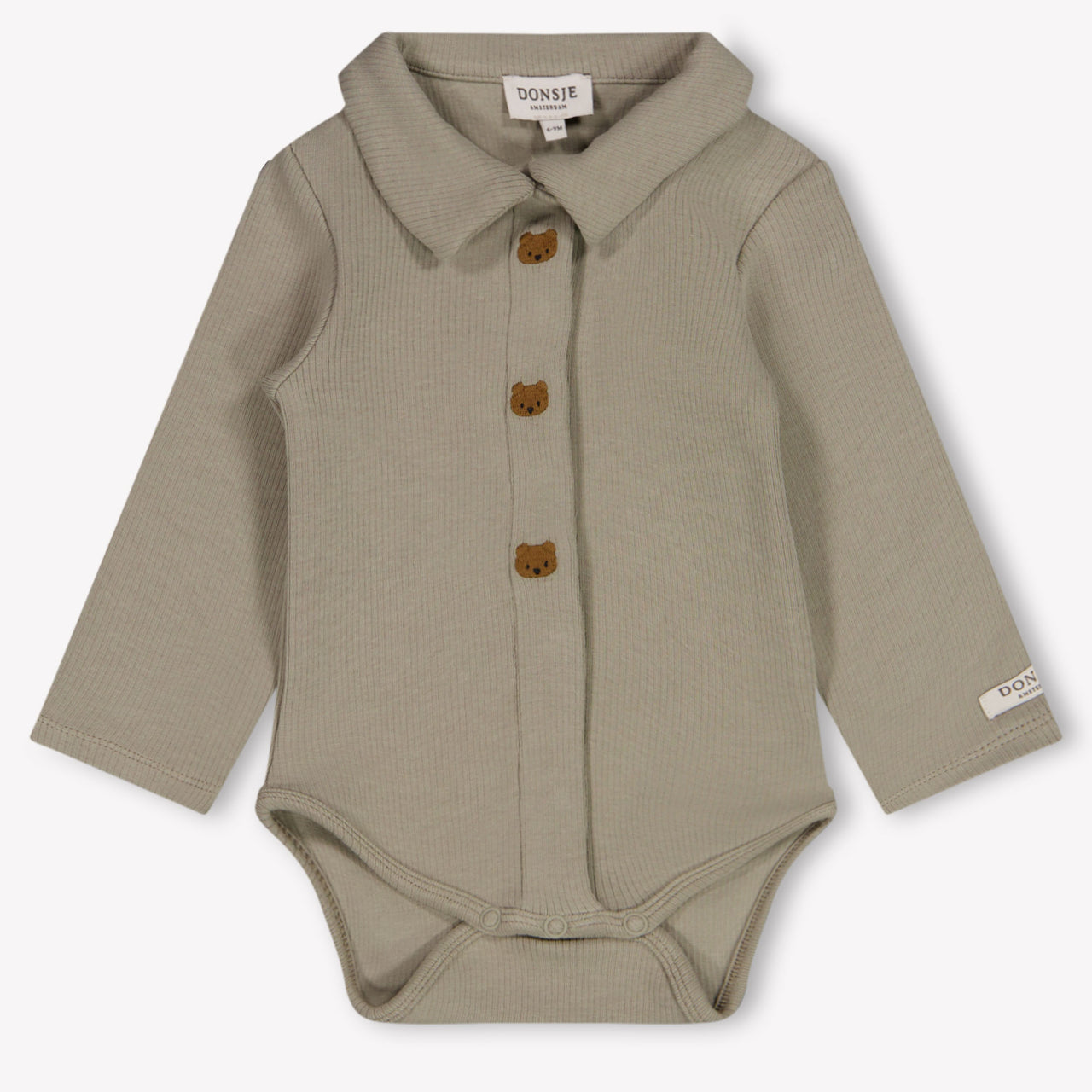 Donsje Amsterdam Finnian Baby Boys Romper In Light Green