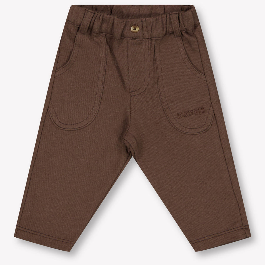 Donsje Amsterdam Gustavus Baby Boys Pants In Dark Brown