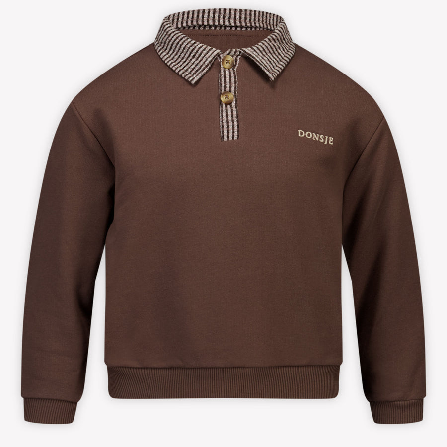 Donsje Amsterdam Kids Boys Sweater In Brown