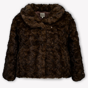 Donsje Amsterdam Kinder Meisjes Faux Fur Jassen In Bruin