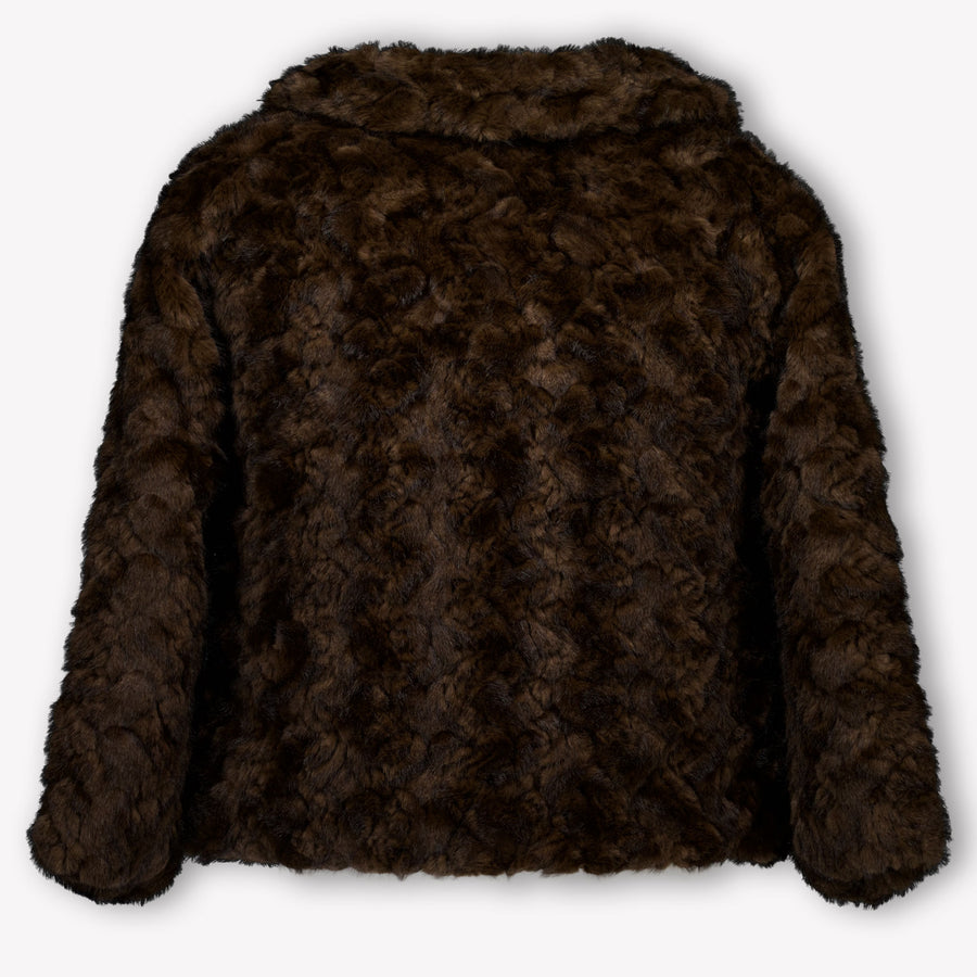 Donsje Amsterdam Kinder Meisjes Faux Fur Jassen In Bruin