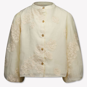 Donsje Amsterdam Kids Girls Blouse In OffWhite