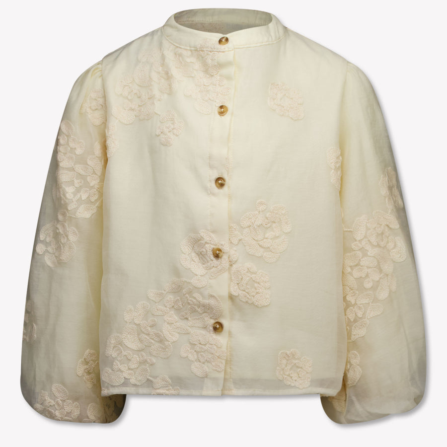 Donsje Amsterdam Kids Girls Blouse In OffWhite