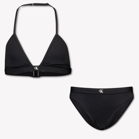 Calvin Klein Kids Girls Swimwear In Black