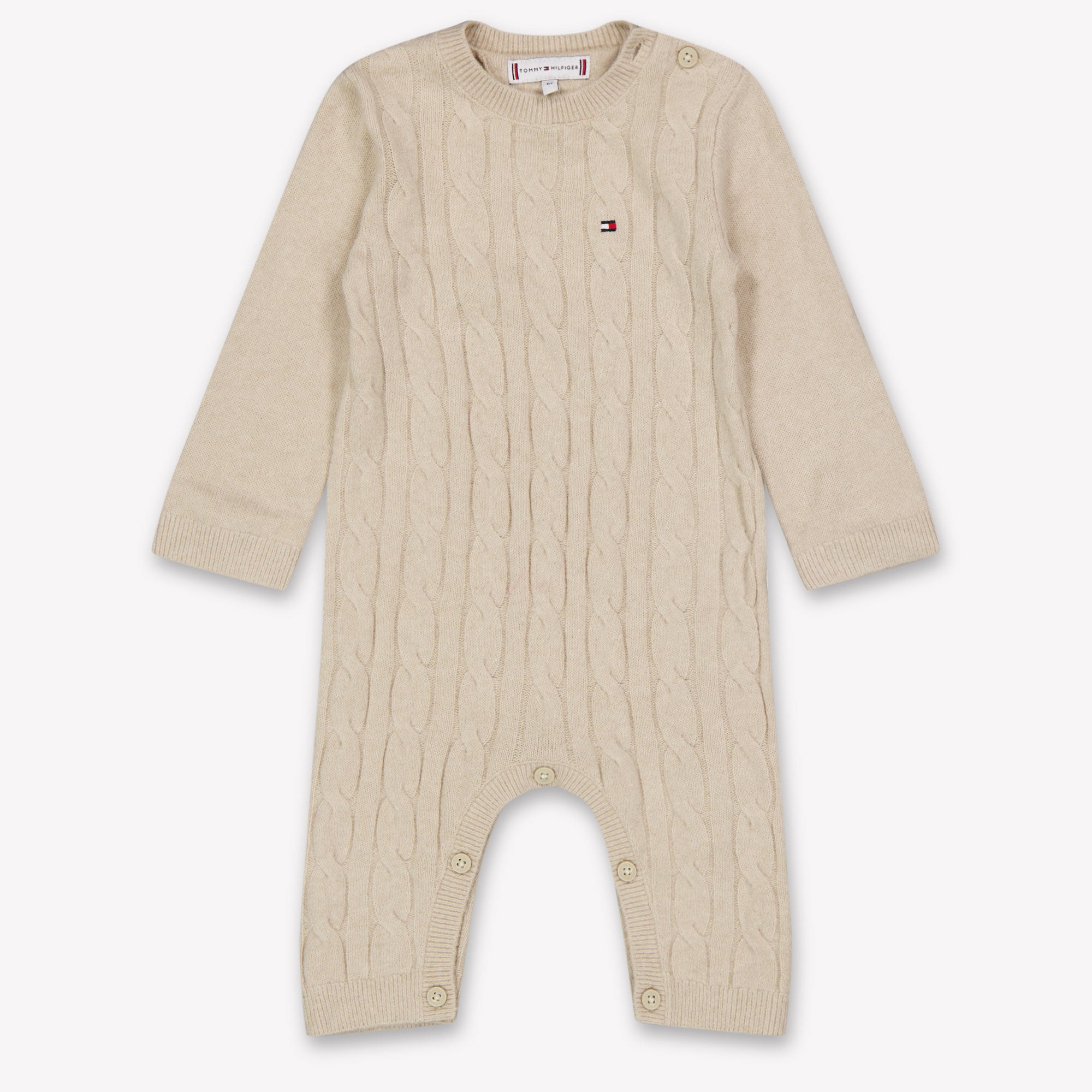 Tommy Hilfiger Baby Unisex Playsuit In Light Beige