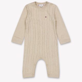 Tommy Hilfiger Baby Unisex Playsuit In Light Beige