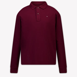 Tommy Hilfiger Kids Boys Polo In Bordeaux