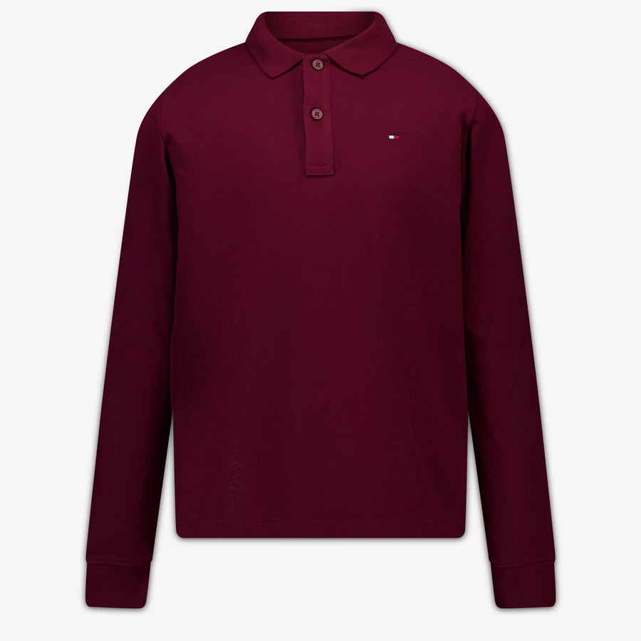 Tommy Hilfiger Kids Boys Polo In Bordeaux