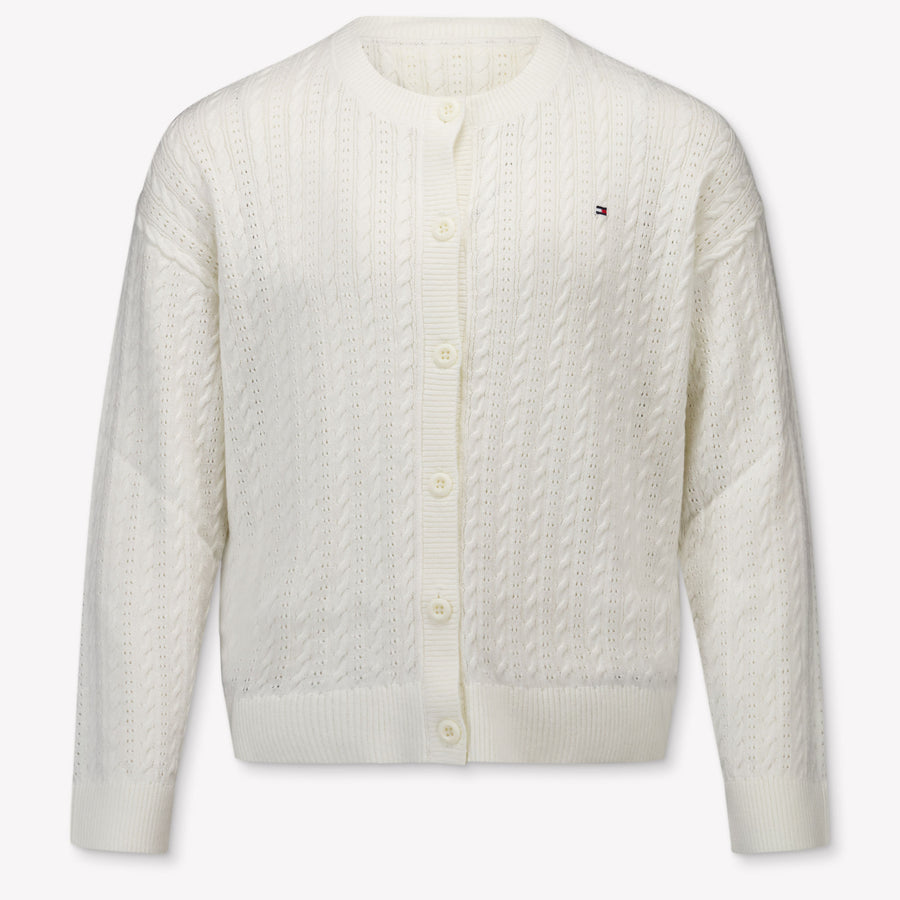 Tommy Hilfiger Kids Girls Cardigan In White