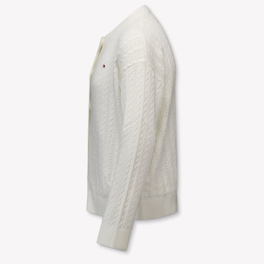 Tommy Hilfiger Kids Girls Cardigan In White