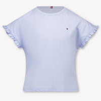 Tommy Hilfiger Kinder Meisjes T-Shirt In Licht Blauw