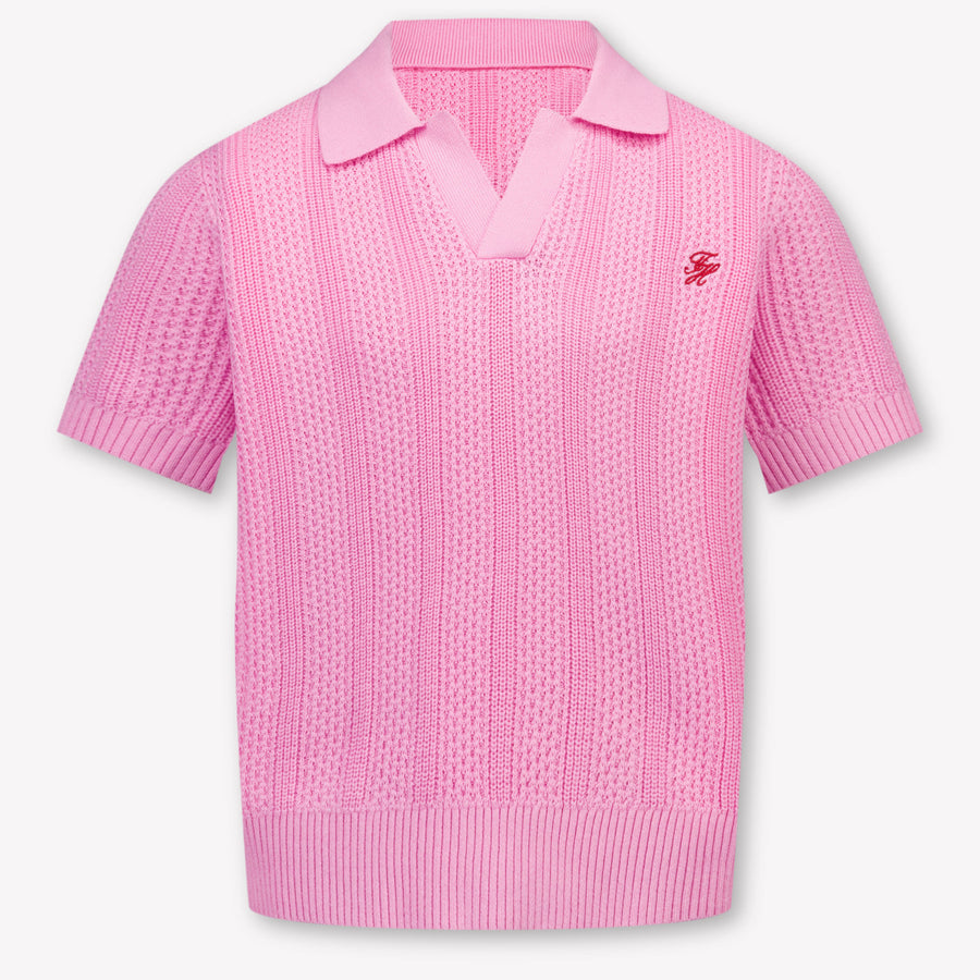 Tommy Hilfiger Kids Girls Polo In Pink