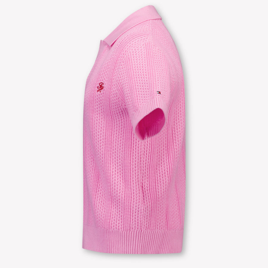 Tommy Hilfiger Kids Girls Polo In Pink