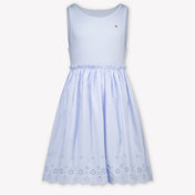Tommy Hilfiger Kinder Meisjes Jurk In Licht Blauw