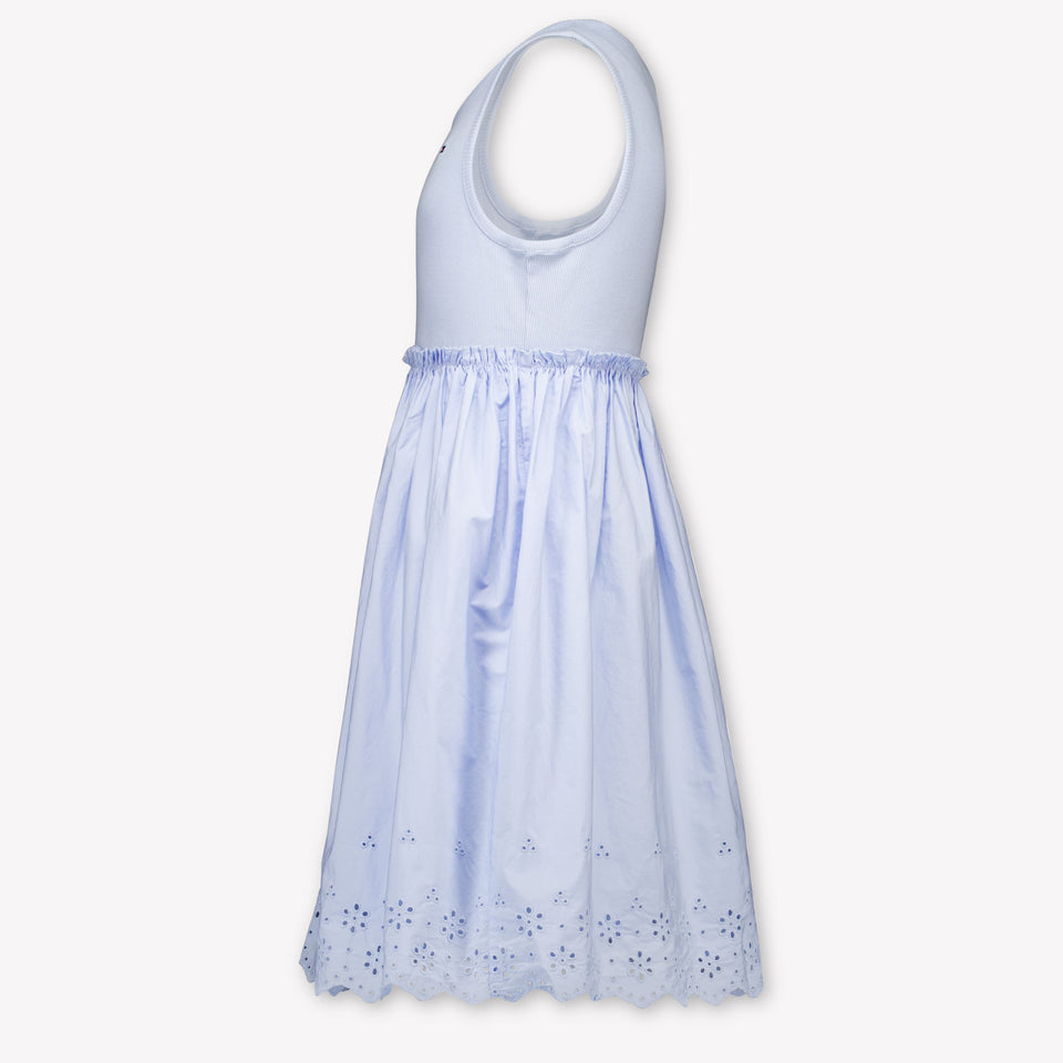 Tommy Hilfiger Kinder Meisjes Jurk In Licht Blauw