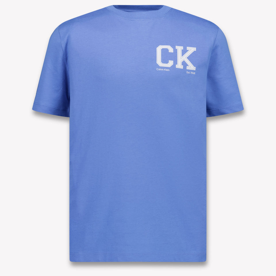 Calvin Klein Kids Boys T-Shirt In Light Blue