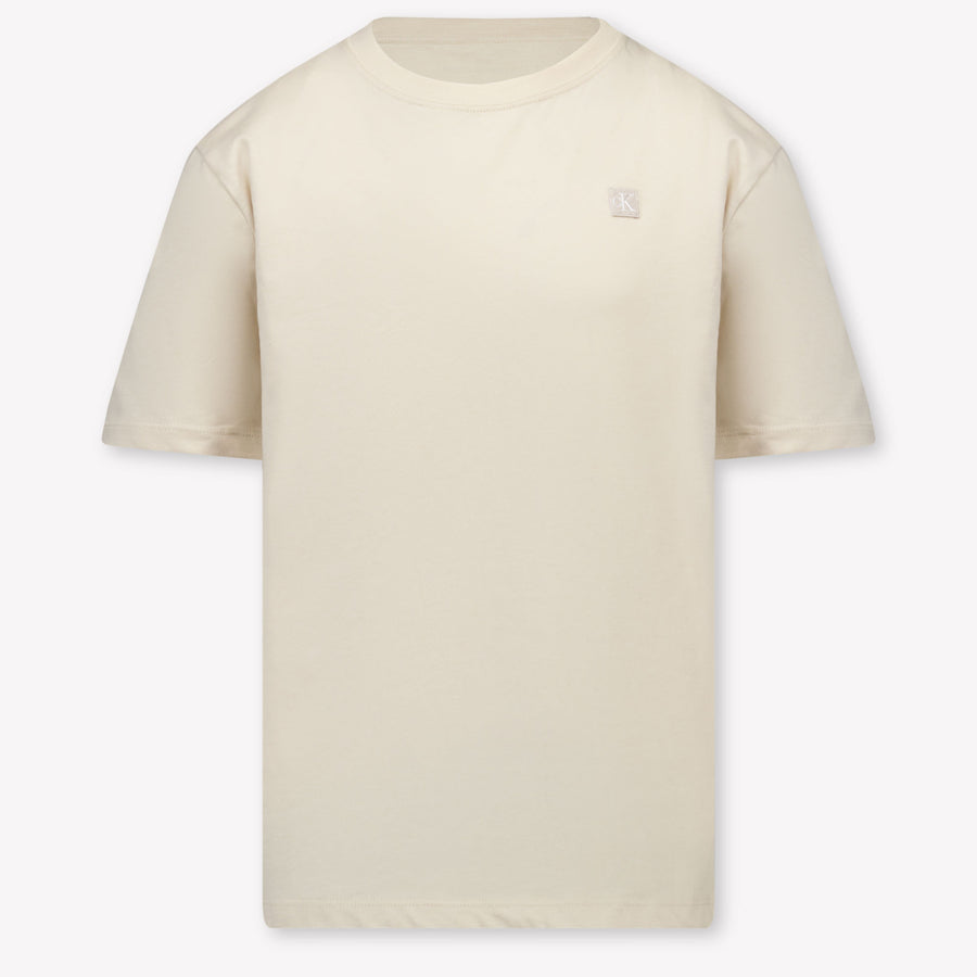 Calvin Klein Kinder Unisex T-Shirt In Licht Beige