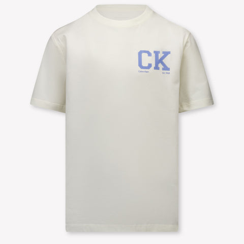 Calvin Klein Kids Boys T-Shirt In OffWhite
