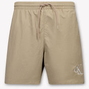 Calvin Klein Kids Boys Swimwear In Beige