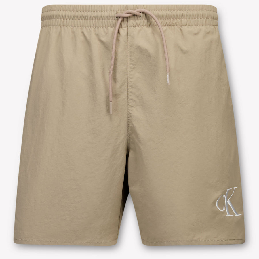 Calvin Klein Kids Boys Swimwear In Beige
