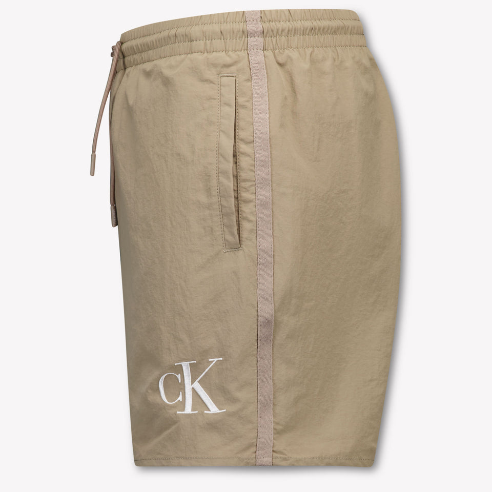 Calvin Klein Kids Boys Swimwear In Beige