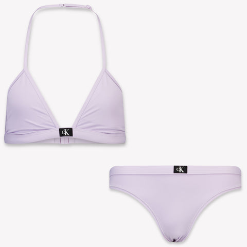 Calvin Klein Kids Girls Swimwear In Lilac