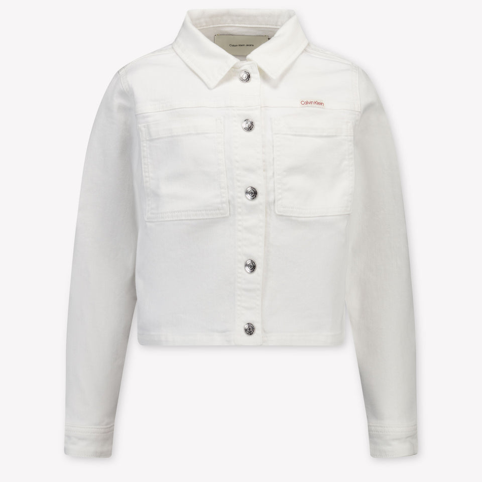 Calvin Klein Kinder Meisjes Spijkerjassen In Wit