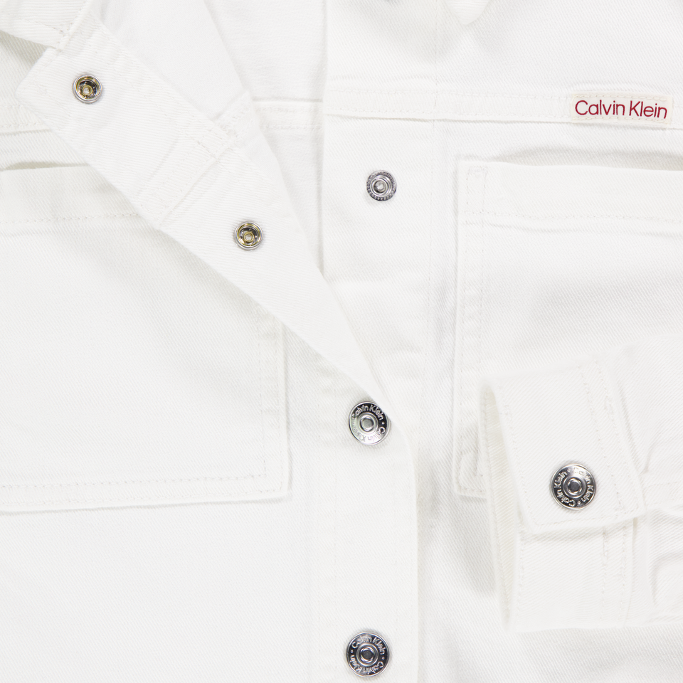 Calvin Klein Kinder Meisjes Spijkerjassen In Wit
